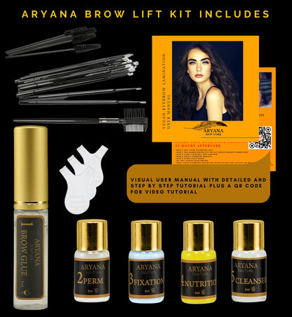 Eyebrow Lamination Kit | at Home DIY Brow Lamination | Instant Professional Lift for Fuller Eyebrows | Brow Brush and Micro Brushes Added