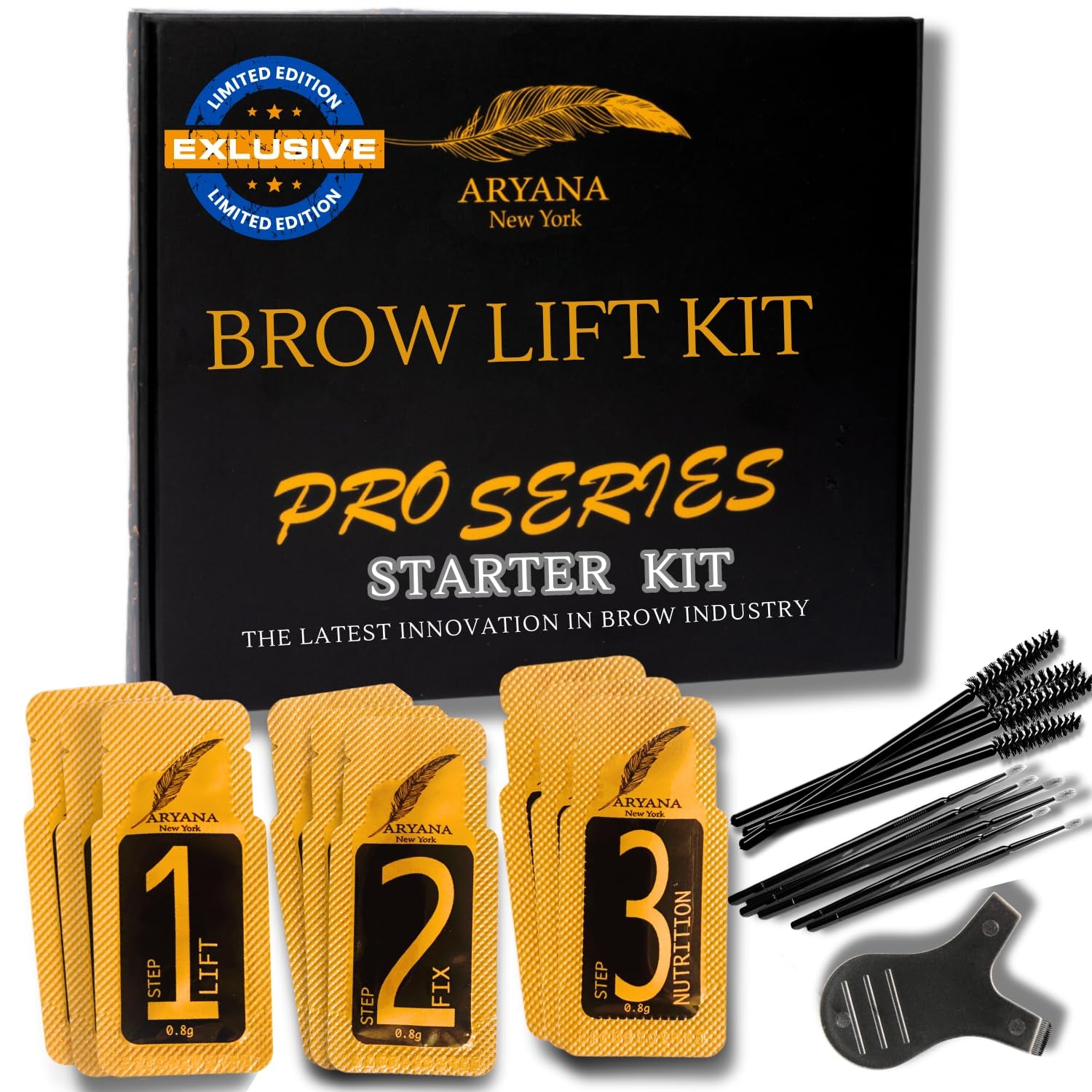 Eyebrow Lamination Kit | at Home DIY Brow Lamination | Instant Professional Lift for Fuller Eyebrows | Brow Brush and Micro Brushes Added