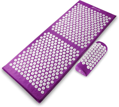 Acupressure Mat and Pillow Set for Back/Neck Pain Relief and Muscle Relaxation