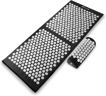 Acupressure Mat and Pillow Set for Back/Neck Pain Relief and Muscle Relaxation