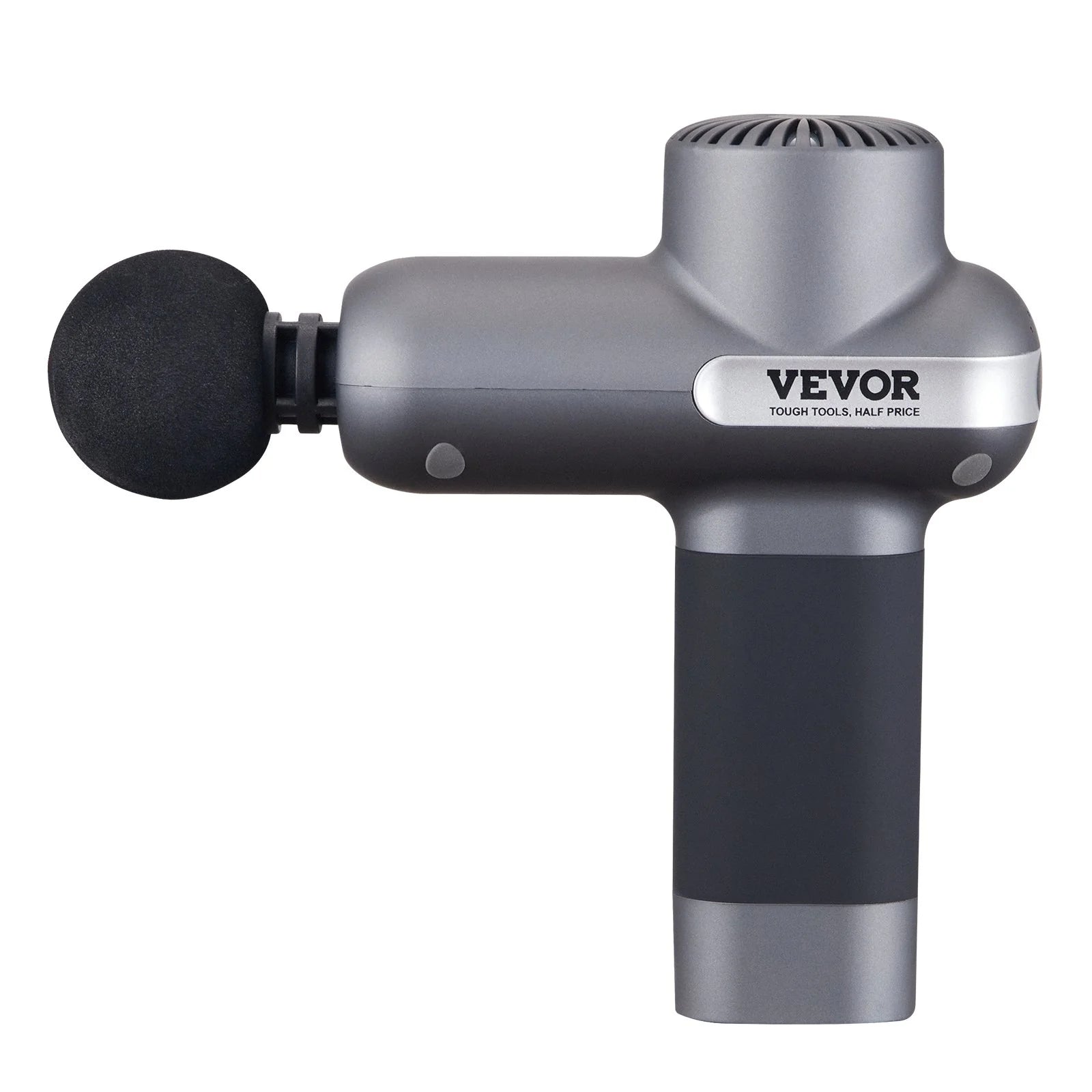 VEVOR Deep Tissue Massage Gun - Powerful Percussion Muscle Massager for Athletes with 5 Speed Levels, 6 Interchangeable Heads, and Long-Lasting Battery for Ultimate Pain Relief and Muscle Relaxation