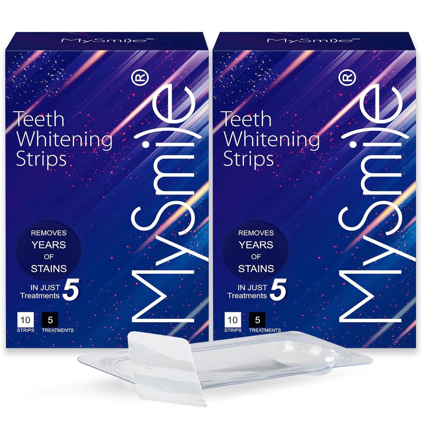 Advanced Teeth Whitening Strips - Non-Sensitive Formulated 5X plus Whitening Results, Safe for Enamel - 10 Whitening Strips Dental Stain Remover for Whiter Smile - Removes Years of Stains