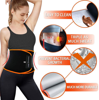 🔥Waist Trainer Sweat Belt🔥 Sculpt Your Waist (Plus Sizes Available!)