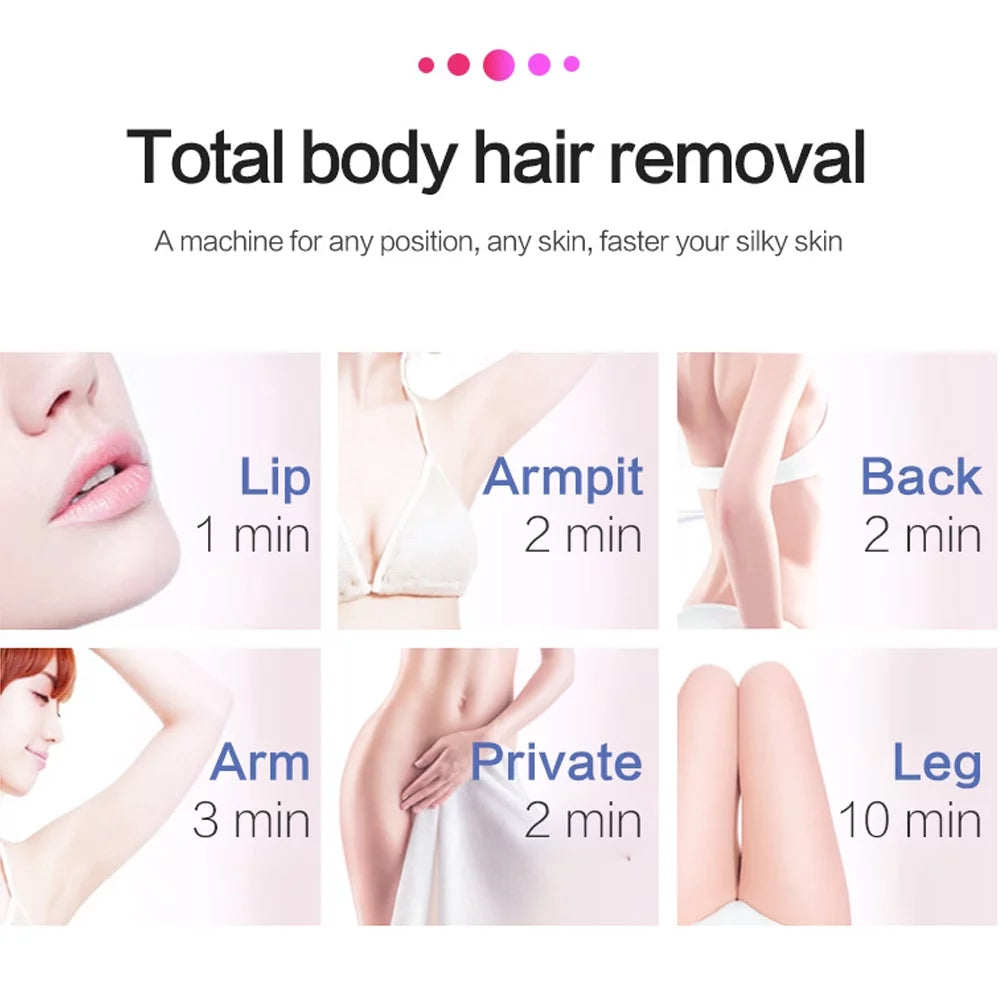 ✨Painless Laser Hair Removal✨ 990,000 Flashes IPL with Cooling (For Face & Body)